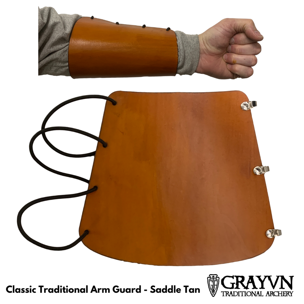 Classic Traditional Arm Guard - Saddle Tan