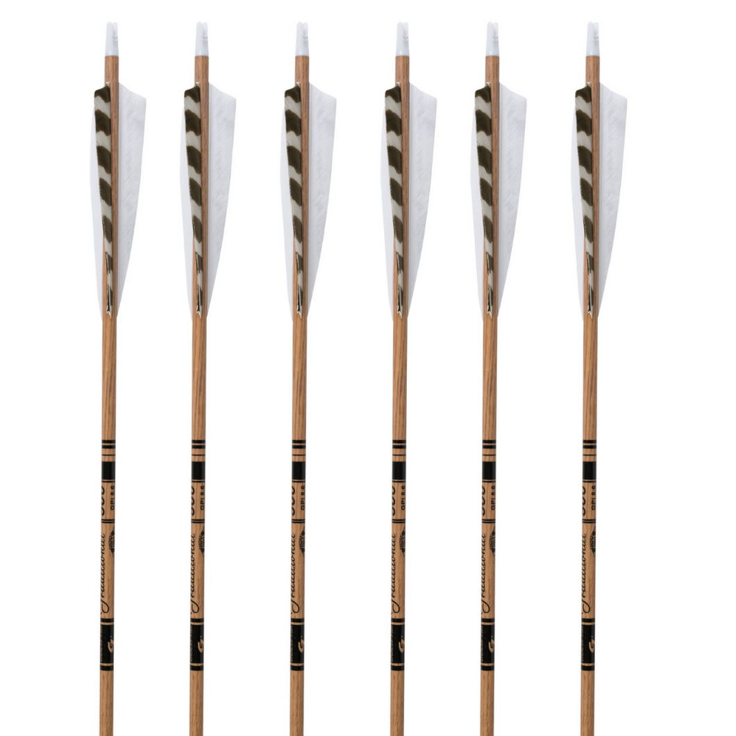 Gold Tip Traditional Carbon Arrows -  6 Pack - White